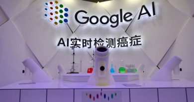 An AI cancer detection microscope by Google is seen during the World Artificial Intelligence Conference 2018 (WAIC 2018) in Shanghai, China on Sept. 18, 2018. (STR/AFP/Getty Images)
