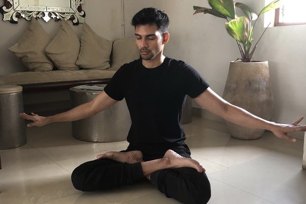 Adhiraj doing meditation